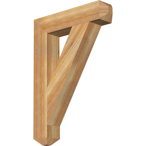 Ekena Millwork Traditional Craftsman Rough Sawn Bracket, Western Red Cedar, 4"W x 20"D x 28"H BKT04X20X28TRA04RWR - main